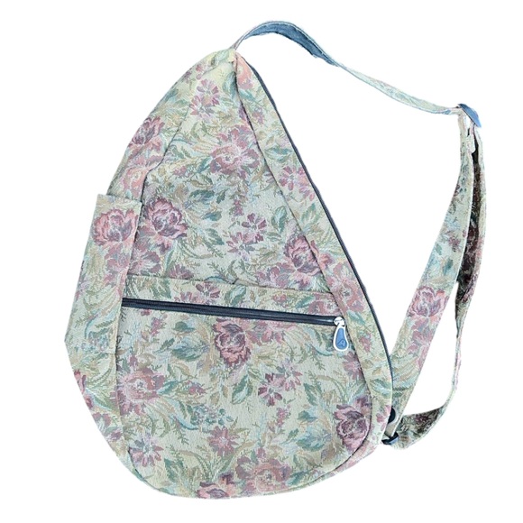 Ameribag Floral Tapestry Healthy Back Bag Travel Shoulder Purse Ergonomic 17" - Picture 3 of 11